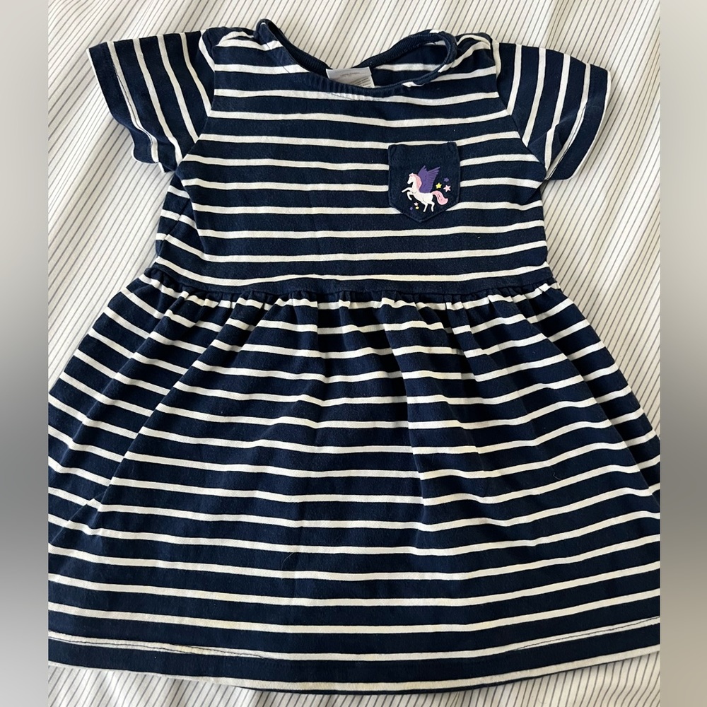 Hanna Andersson Striped Unicorn Dress
